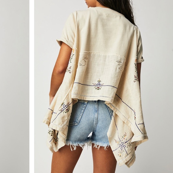 Free People Keeping It Folk Tee, XS - Picture 2 of 5